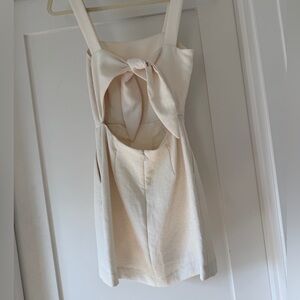 Aritzia Wilfred Tie-Front Cream Women's Top Dress